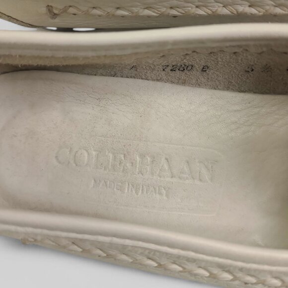 Cole Haan | 5.5 | Leather Ivory Tassel Loafer Slip On Women Shoe Flat - Picture 9 of 10